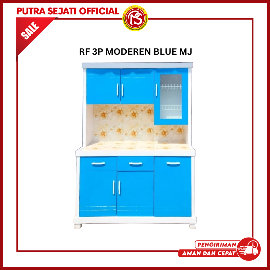 Rak Filing 3 Pintu Modern Blue MJ